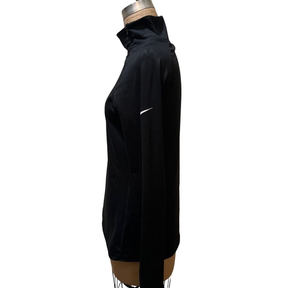 Women's Nike Pro Dri Fit Long Sleeve Zipper Neck Pullover Activewear Top Size L - Picture 3 of 10